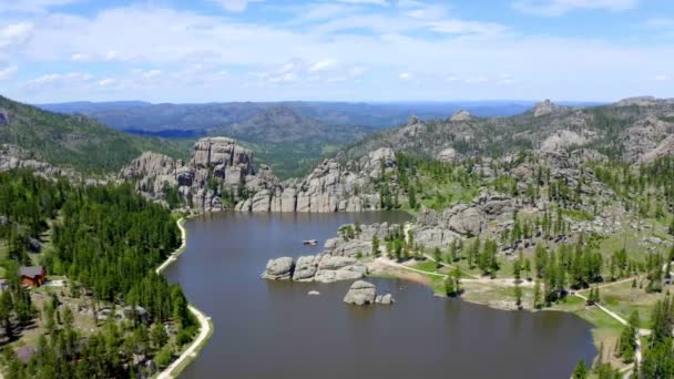 Custer State Park South Dakota Von Luftdrohne Ansicht — Stockvideo