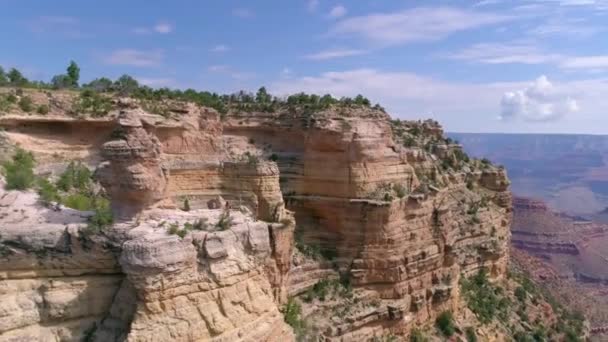 Wandelaar Zoek Naar Grand Canyon — Stockvideo