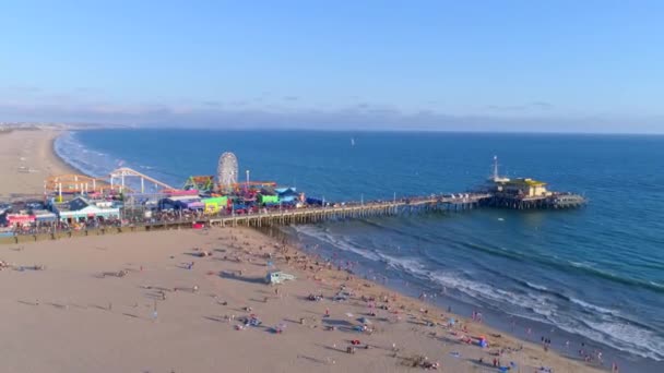 Santa Monica Molo Pacyfiku — Wideo stockowe