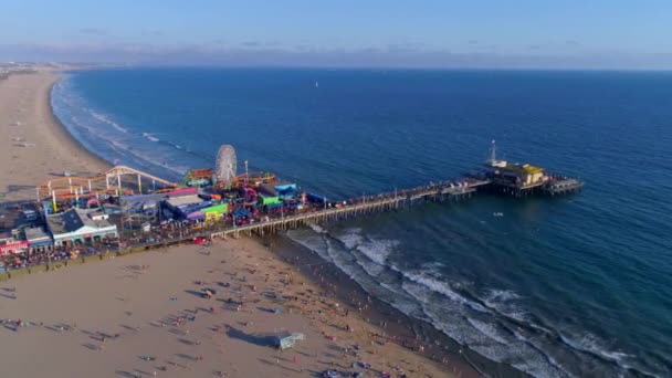 Santa Monica Pier Pacific Park — 图库视频影像