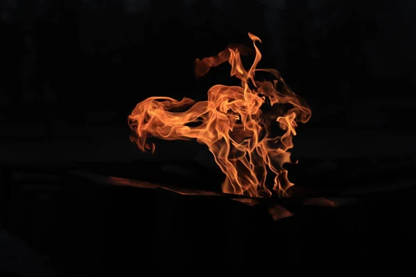 Вечный Огонь Пламя Тьме Свет Тьме — стоковое фото