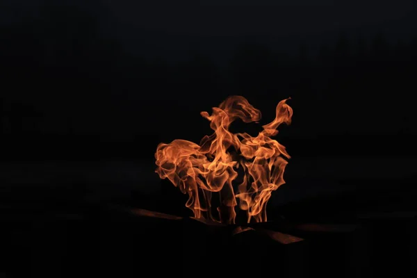 Flamme Éternelle Flamme Dans Obscurité Lumière Dans Obscurité — Photo