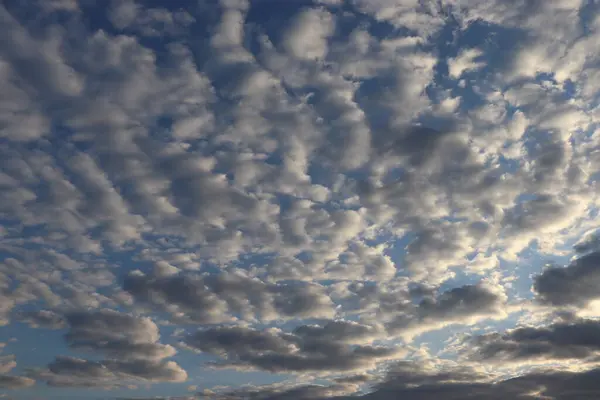 Hermosas Nubes Color Blanco Brillante Gris Cielo Azul — Foto de Stock