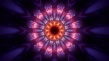 colorful kaleidoscope effect 3d render animation