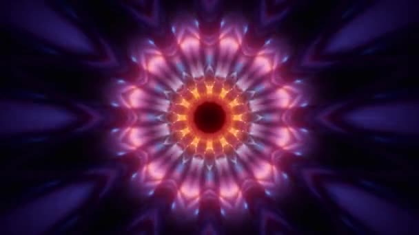 Colorful kaleidoscope effect 3d render animation — ストック動画