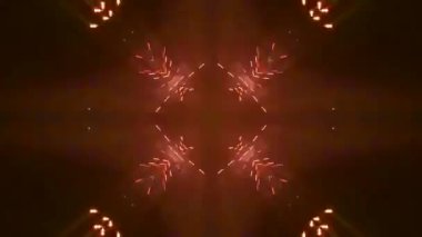 colorful kaleidoscopic firework 3d render animation