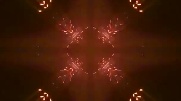 Colorful kaleidoscopic firework 3d render animation — 비디오