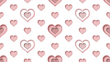 Kusursuz kalp desen çizimi 3d biçimlendirir