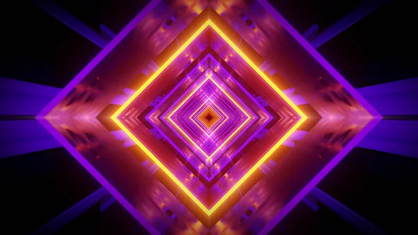 Abstract futuristic kaleidoscope effect 3d rendering illustration background — 图库照片