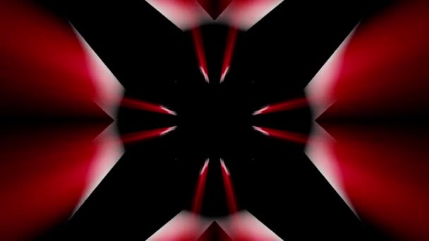 赤い万華鏡風3Dレンダリングアニメーション — ストック動画