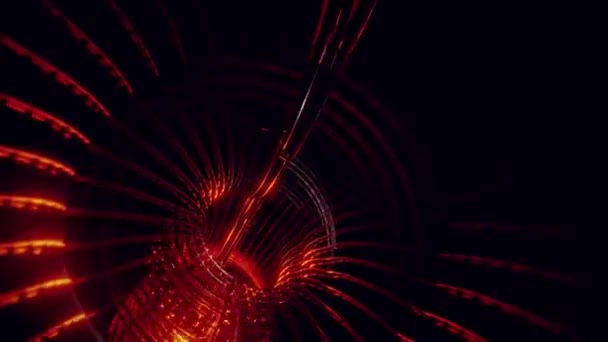 Futuristic tunnel 3d render animation loop — Stock Video