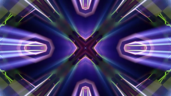 Abstract futuristic kaleidoscope effect 3d rendering illustration background — 图库照片