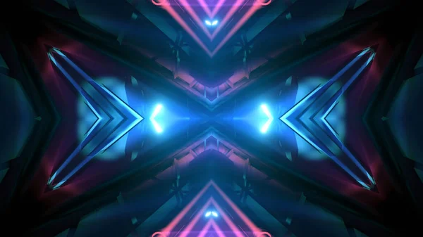 Abstract futuristic kaleidoscope effect 3d rendering illustration background — Φωτογραφία Αρχείου