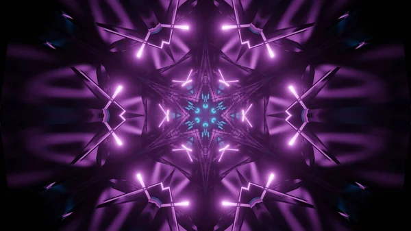 Abstract futuristic kaleidoscope effect 3d rendering illustration background — 스톡 사진