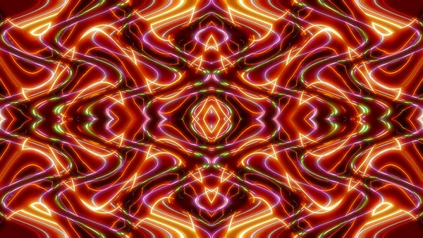 Abstract futuristic kaleidoscope effect 3d rendering illustration background — Stock fotografie