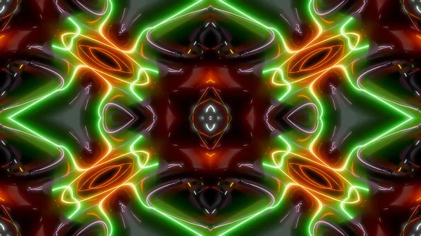 Abstract futuristic kaleidoscope effect 3d rendering illustration background — Stok fotoğraf