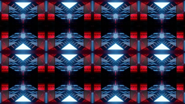 Patrón futurista abstracto sin costura ilustración 3d render — Foto de Stock