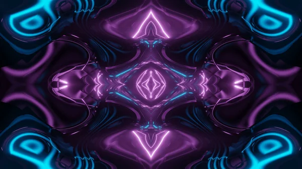 Abstract futuristic kaleidoscope effect 3d rendering illustration background ストック画像