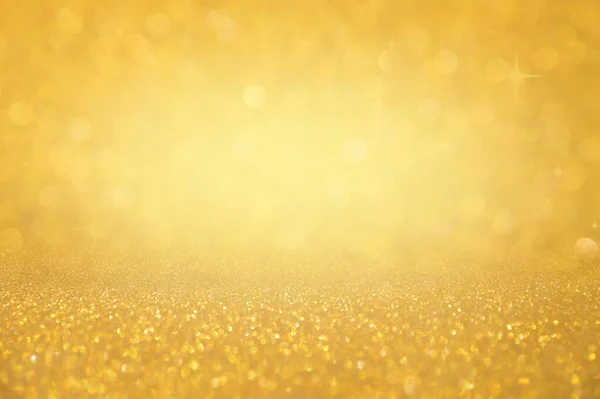 Brilho Luzes Douradas Fundo Ouro Prata Ouro Desfocado — Fotografia de Stock