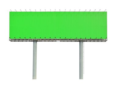 Beyaz arka plan üzerinde izole reklam için boş billboard