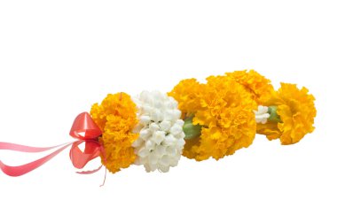 Saygı göstermek için geleneksel Tayland çiçeği