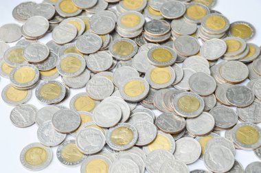 Beyaz arkaplanda Tayland Sikkesi Parası