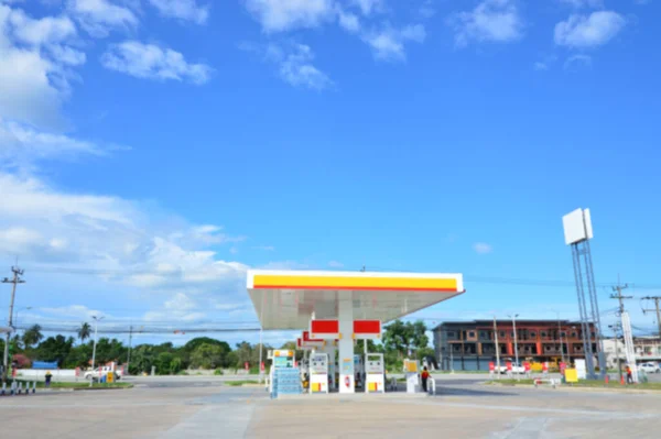 Imagem Turva Posto Gasolina — Fotografia de Stock