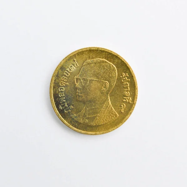 Font Baht Thai Coin Money Гроші Тайської Монети Білому Тлі — стокове фото