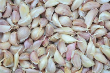 Sarımsak görüntüsünü kapat. doku ve arkaplan