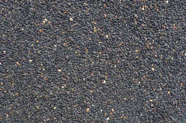 Zwarte Sesam Achtergrond Textuur — Stockfoto