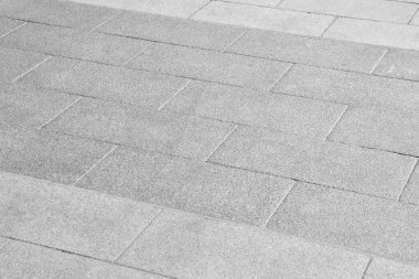 Bakış açısına göre taş kaldırım, tuğla desenli döşeme dış manzara için fayans dokusu, siyah ve beyaz ton