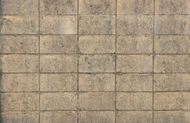 Eski beton blok duvar arkaplanı ve dokusu