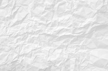 White crumpled paper texture for background clipart