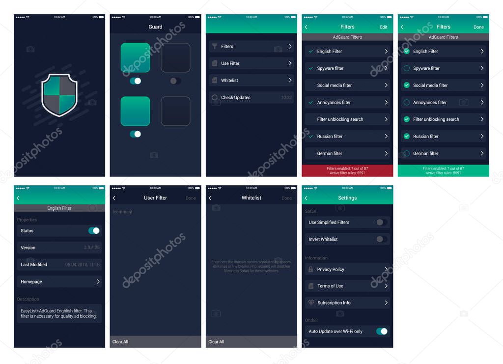 protection app ui design mobile user interface