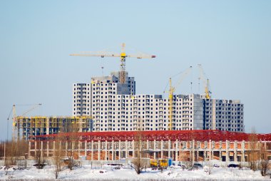 Kiev yeni binaların inşası. Ukrayna