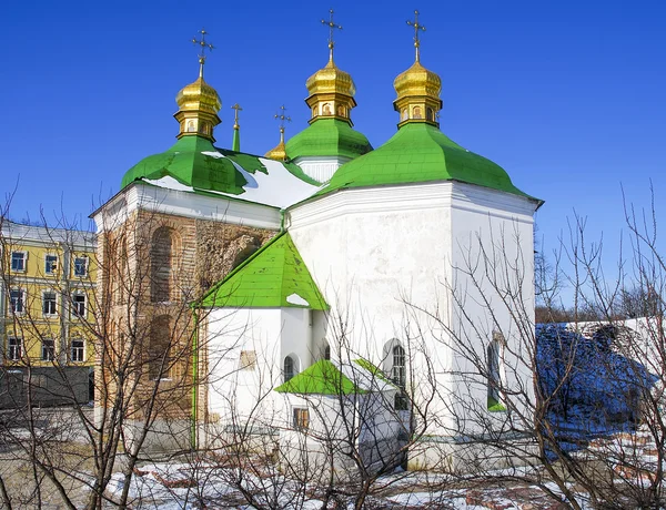 Orthodox Church of the Spas on Berestove in Kiev (XVII-XVIII centuries.),Ukraine-the place where the tomb of Prince Yury Dolgoruky- founder of Moscow — Stock Photo, Image