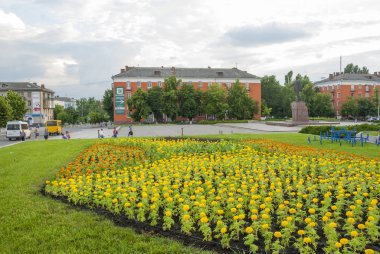 Belaja Tserkof şehir merkezi kare. Kiev region, U