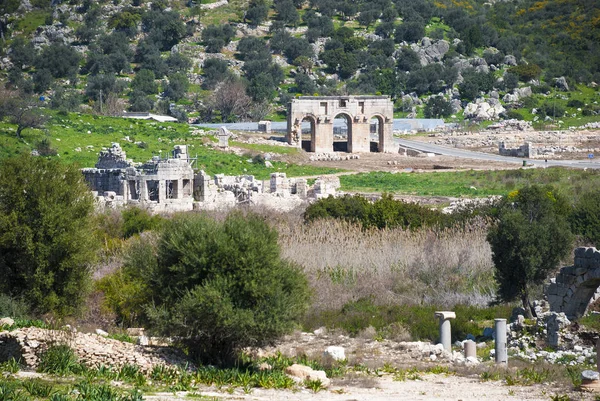 Ruins of ancient Patara, mugla Province, Turkey. — Stock Photo, Image