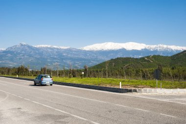 Türkiye'de dağ yolu.