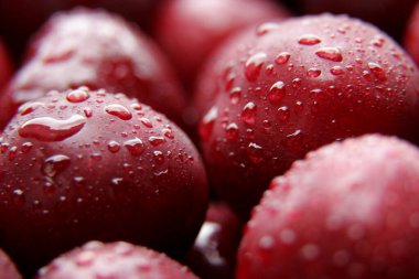 beyaz arkaplanda kirazlar