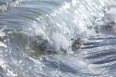 close up of waves in the beach sea ocean water