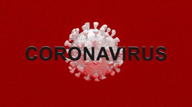 Omicron Coronavirus için 3D illüstrasyon kırmızı dokulu arka planda salgın bir enfeksiyon, MERS virüsü, 2019-ncov Respiratory Syndrome bilimsel dergiler için konsept TV haber bülteni web gazetesi