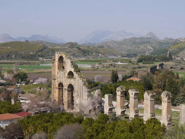 Akwedukt Pobliżu Ruin Aspendos — Zdjęcie stockowe