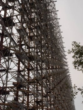Duga - Ufukta gizli Sovyet radar sistemi, Pripyat, Ukrayna terk edilmiş askeri üs. Tarihi nesne.