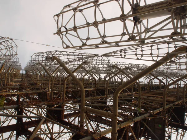 Duga Tajný Sovětský Radarový Systém Pripyat Ukrajina Opuštěná Vojenská Základna — Stock fotografie