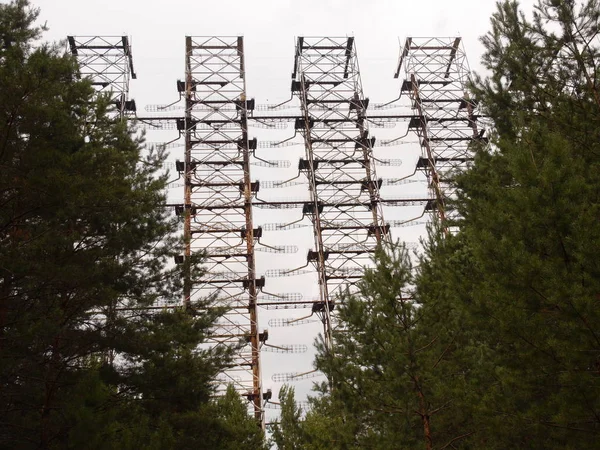 Duga Tajný Sovětský Radarový Systém Pripyat Ukrajina Opuštěná Vojenská Základna — Stock fotografie