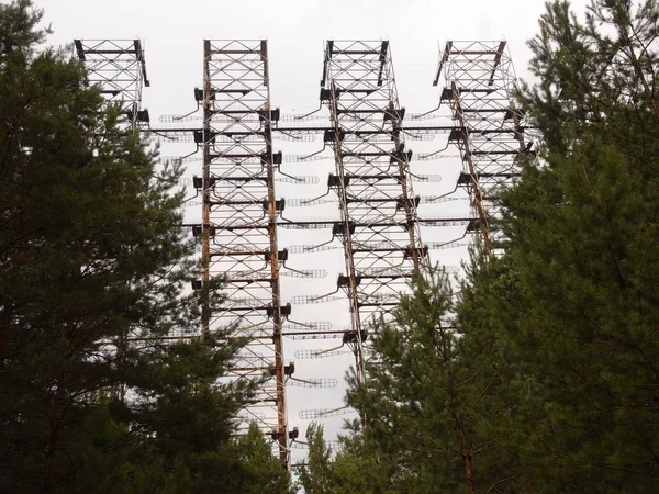 Duga Ufukta Gizli Sovyet Radar Sistemi Pripyat Ukrayna Terk Edilmiş — Stok fotoğraf