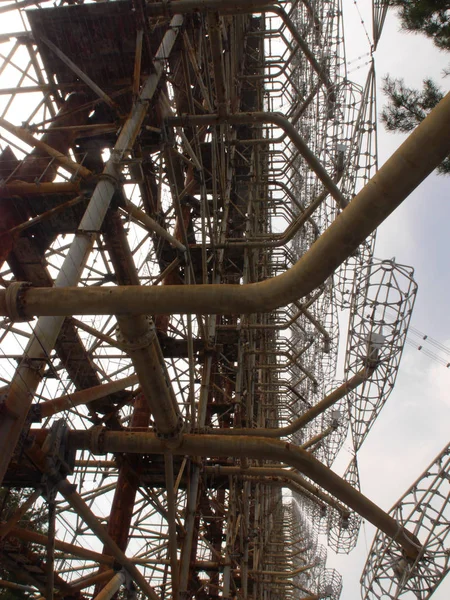 Duga Tajný Sovětský Radarový Systém Pripyat Ukrajina Opuštěná Vojenská Základna — Stock fotografie