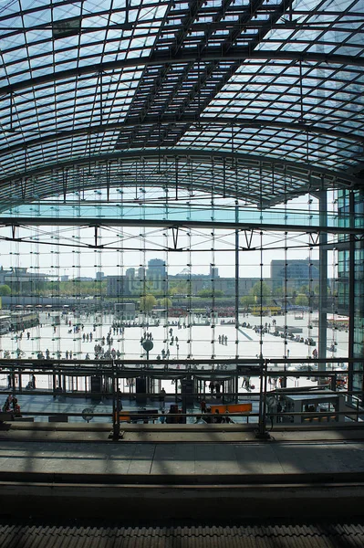 Estación Central Ferrocarriles Berlín Alemania Elementos Del Interior Estación Central — Foto de Stock