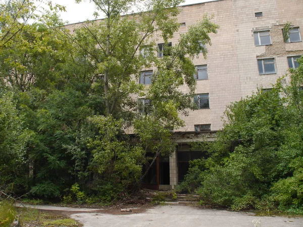 Vista Cidade Abandonada Pripyat Cidade Fantasma Perto Central Nuclear Chernobyl — Fotografia de Stock